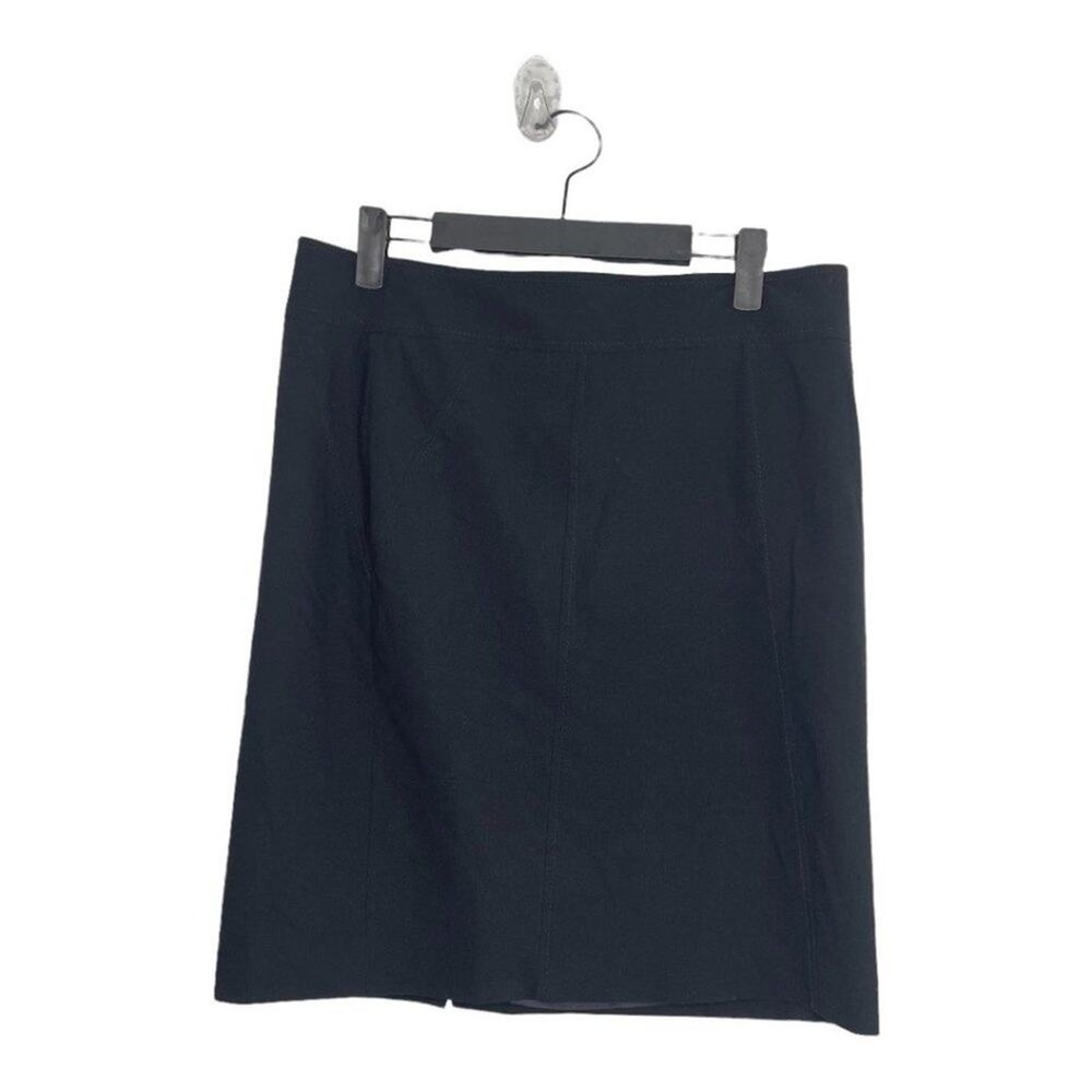 Ann Taylor LOFT Black Wool Blend Pencil Skirt Size 8 Professional Workwear